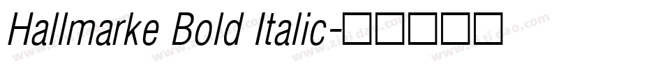 Hallmarke Bold Italic字体转换